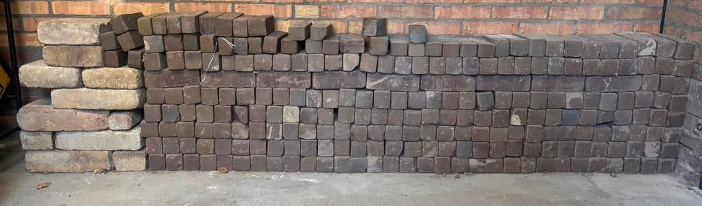 Gratis - gebakken klinkers/ straat stenen, Tuin en Terras, Ophalen, Beton, Klinkers