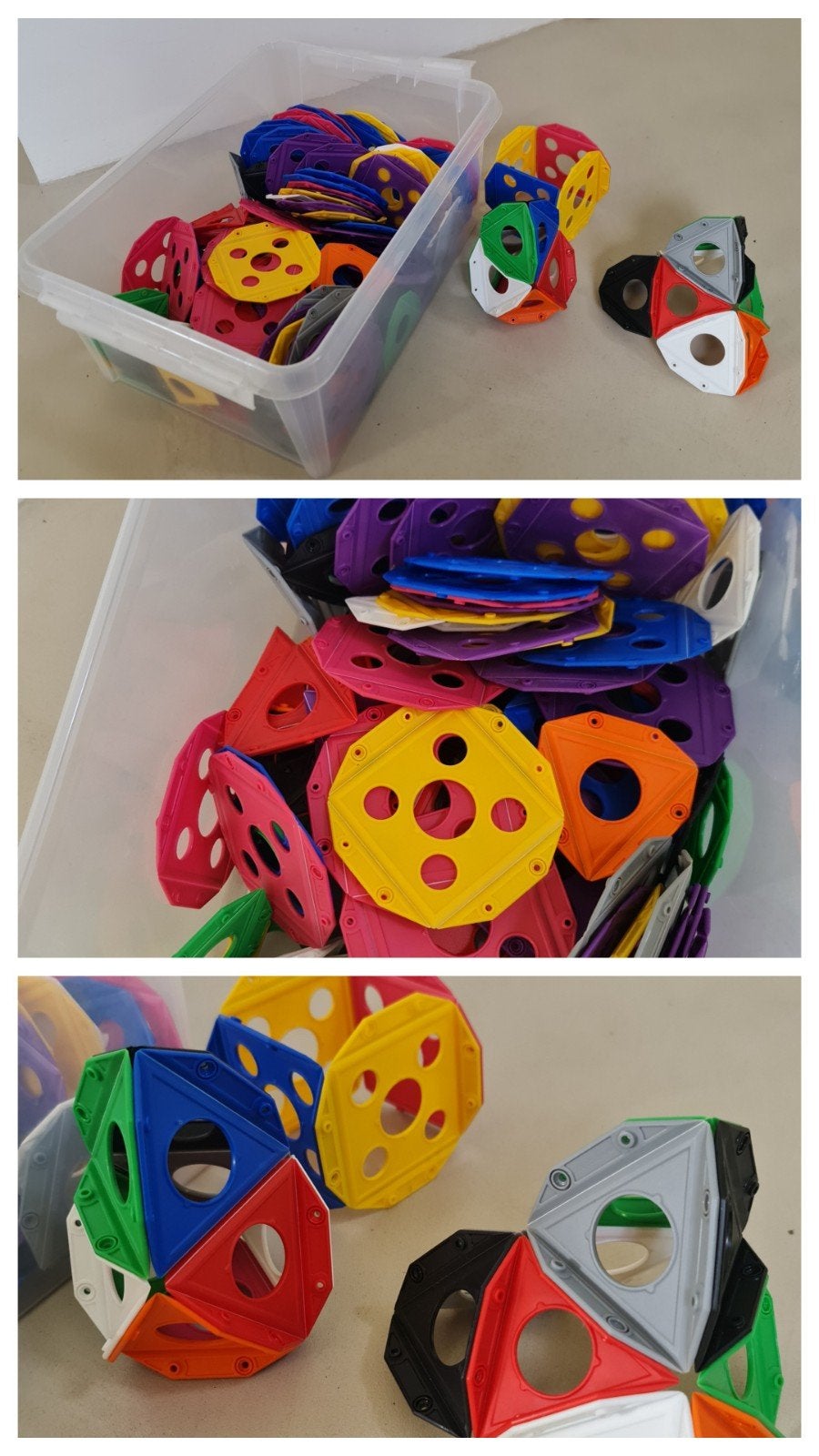 Grote bak Polydron Constructiespeelgoed - Educatief & Creati, Kinderen en Baby's, Speelgoed | Educatief en Creatief, Ophalen, Zo goed als nieuw