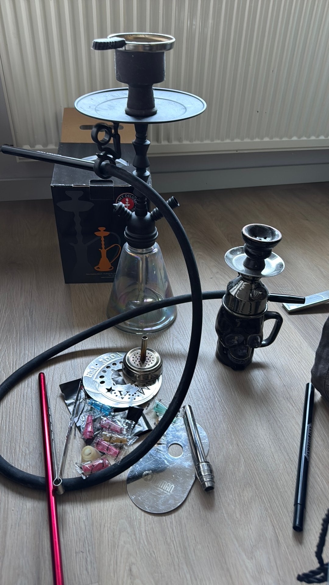 Waterpijp shisha 2x, Ophalen, Zo goed als nieuw, (Water)pijp