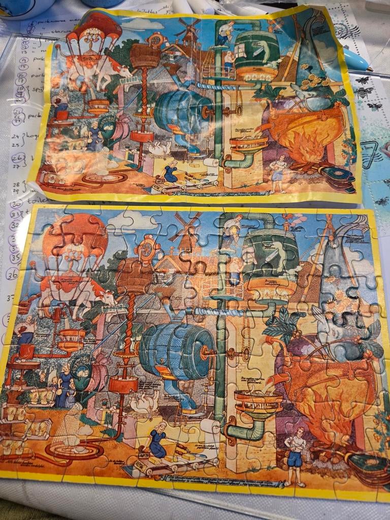 Vintage Remia Puzzels - Set van 4, Ophalen of Verzenden, Minder dan 500 stukjes, Gebruikt, Legpuzzel