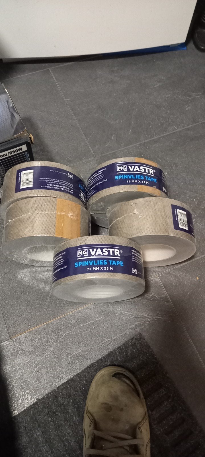 Vastr spinvlies tape 5 rollen, Doe-het-zelf en Verbouw, Ophalen of Verzenden, Nieuw, Minder dan 4 cm, Minder dan 5 m²