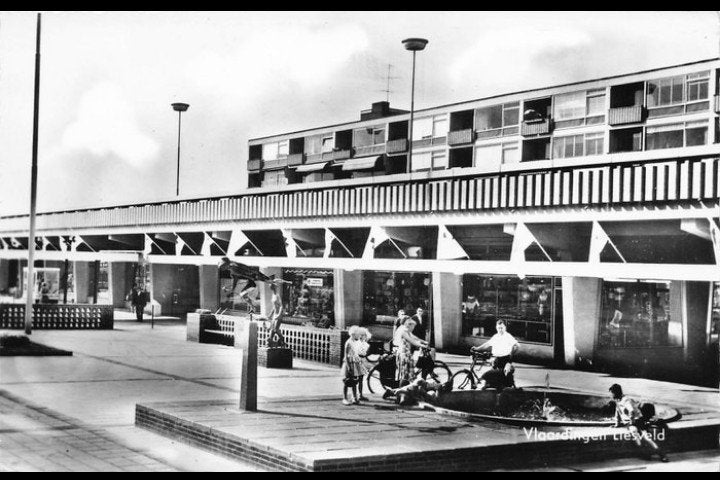 Vlaardingen Liesveld typische jaren 60 winkelplint 1965, Verzenden, 1960 tot 1980, Ongelopen, Zuid-Holland