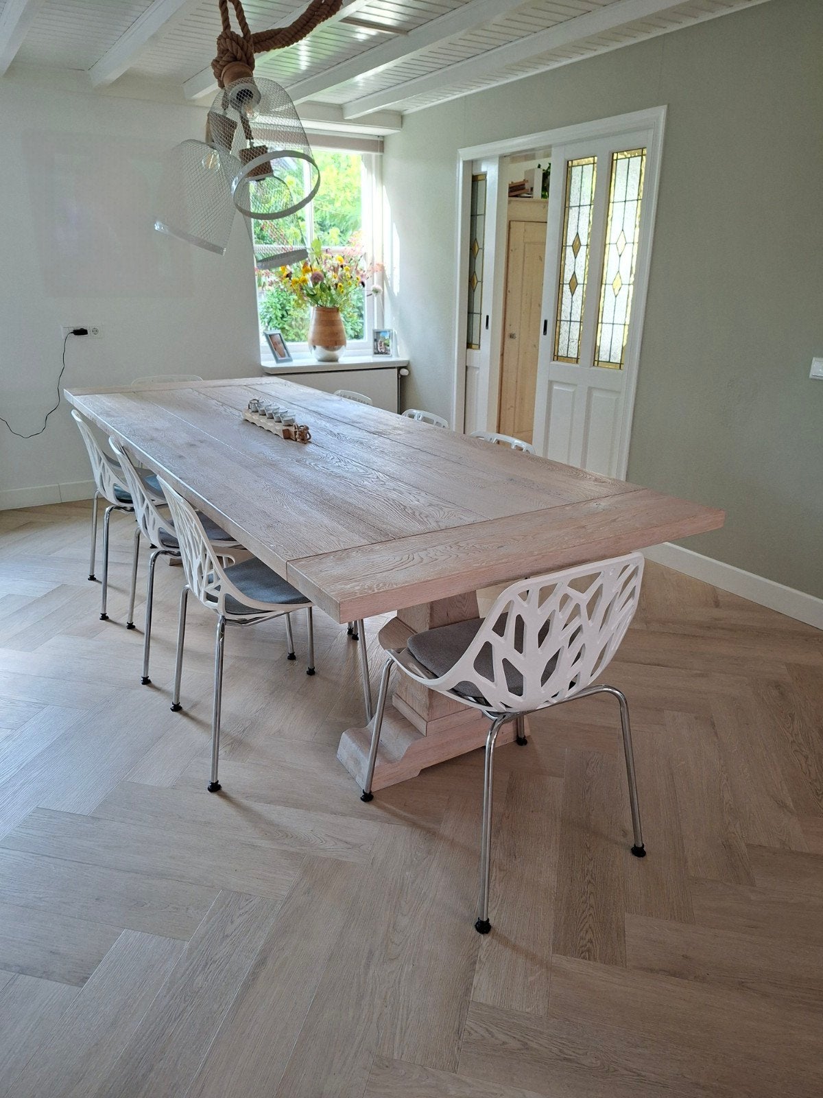 8 witte eettafelstoelen Forest, Ophalen, Wit, Vijf, Zes of meer stoelen
