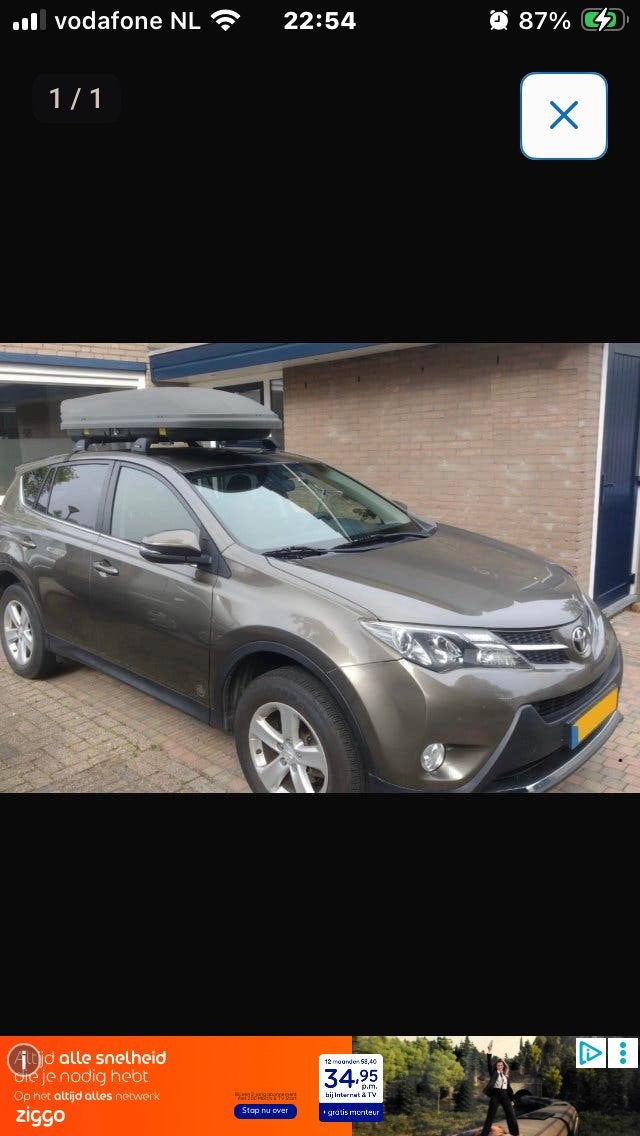 Dakkoffer met bevestiging voor aan de dakdragers met sleutel, Auto diversen, Ophalen, Zo goed als nieuw
