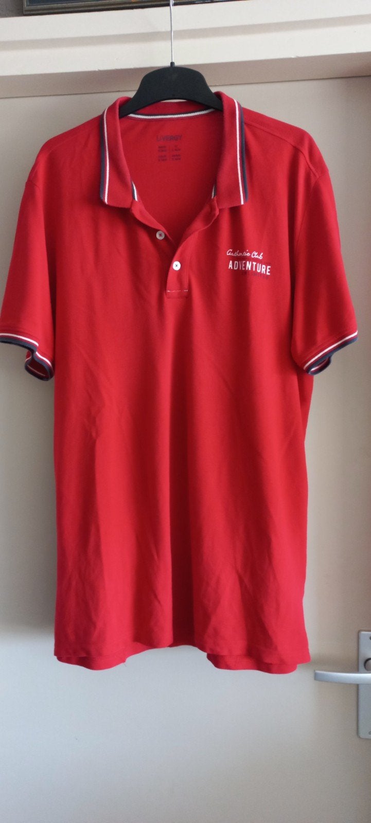 Rood Livergy Poloshirt Heren XL 56/58 - Zo goed als nieuw, Kleding | Heren, T-shirts, Ophalen of Verzenden, Zo goed als nieuw