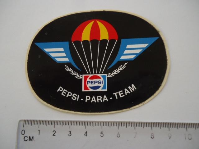 sticker oud PEPSI COLA Para team parachute springen retro, Verzenden, Zo goed als nieuw, Bedrijf of Vereniging