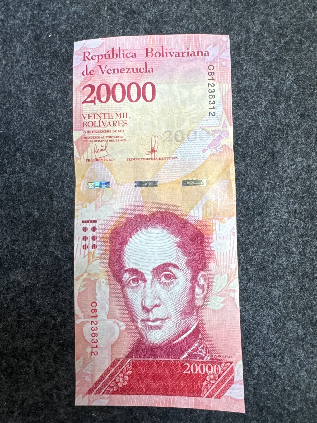 20000 Bolívares Venezuela bankbiljet (2017), Ophalen of Verzenden, Zuid-Amerika, Los biljet