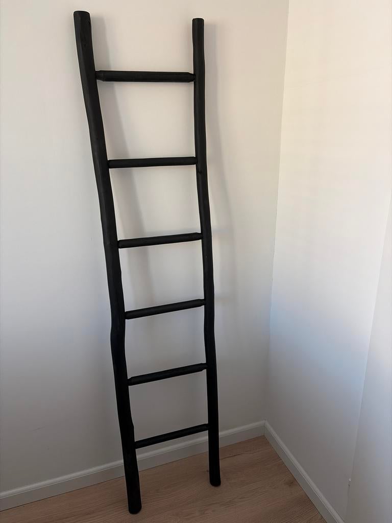 Zwarte decoratieve ladder 180cm hoog, Ophalen, Gebruikt, Ladder, Minder dan 2 meter