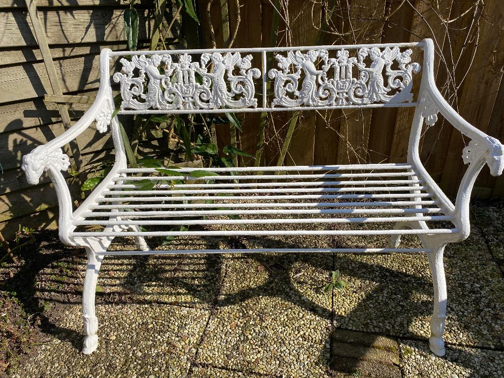 Tuinbankje, Ophalen, Gebruikt, Metaal