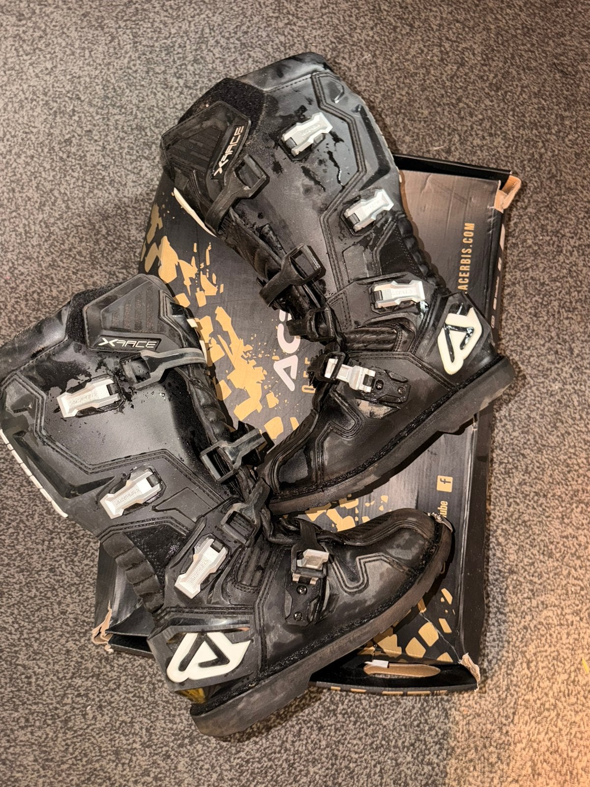 Acerbis motorcross laarzen maat 44, Motoren, Kleding | Motorkleding, Ophalen of Verzenden, Tweedehands, Laarzen