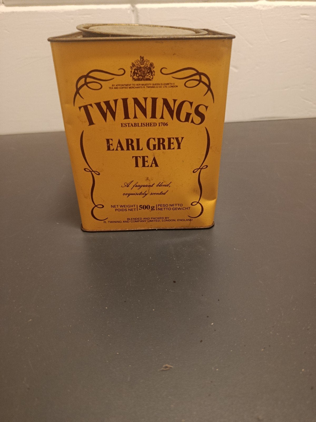 Vintage Twinings Earl Grey Theeblik - 500g, Ophalen of Verzenden