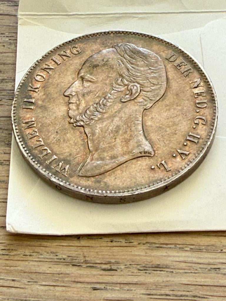 Mooie Willem II Rijksdaalder 1848, Postzegels en Munten, Munten | Nederland, Zilver, Ophalen of Verzenden, Losse munt, 2½ gulden