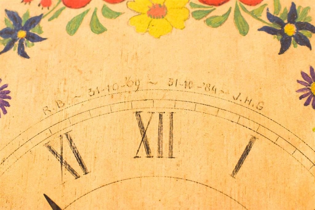 Houten Wandklok 48983, Ophalen of Verzenden, Gebruikt, Wandklok
