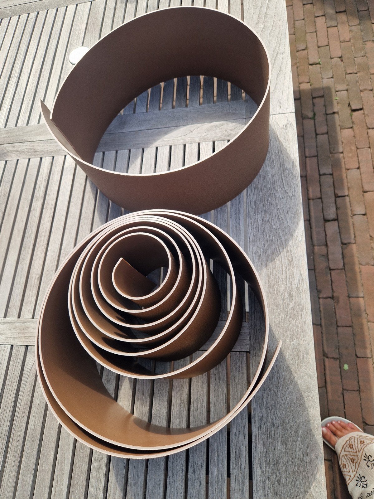 borderrand Nature bruin 15 cm hoog, Tuin en Terras, Bielzen en Borders, Ophalen, Kunststof, Minder dan 25 cm, Border