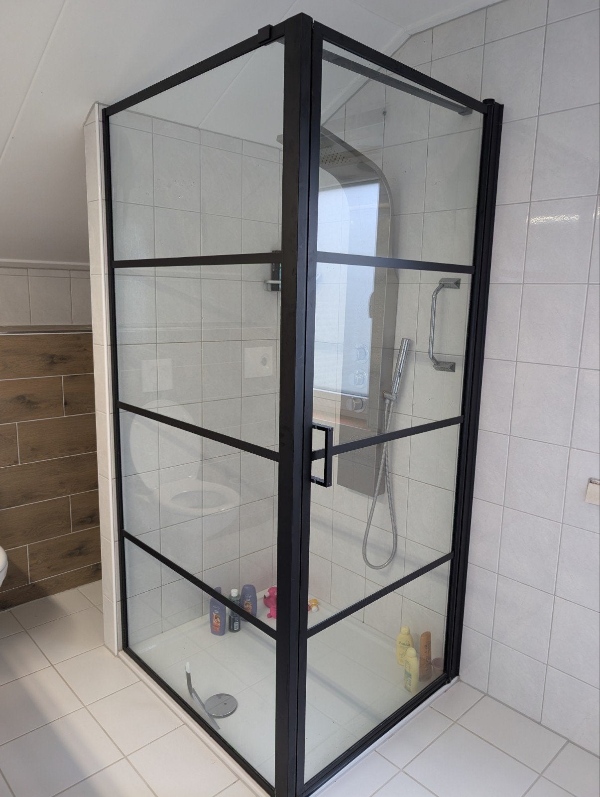 Taats douchewand en douchedeur - 3 jaar oud, Ophalen, Gebruikt, Glas, Douche