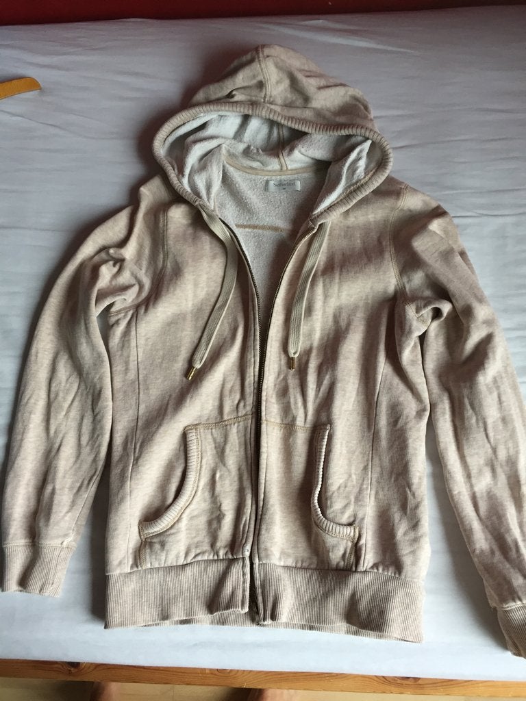 Vest hoodie capuchon Sutherland M beige zand, Maat 38/40 (M), Sutherland, Beige, Ophalen of Verzenden