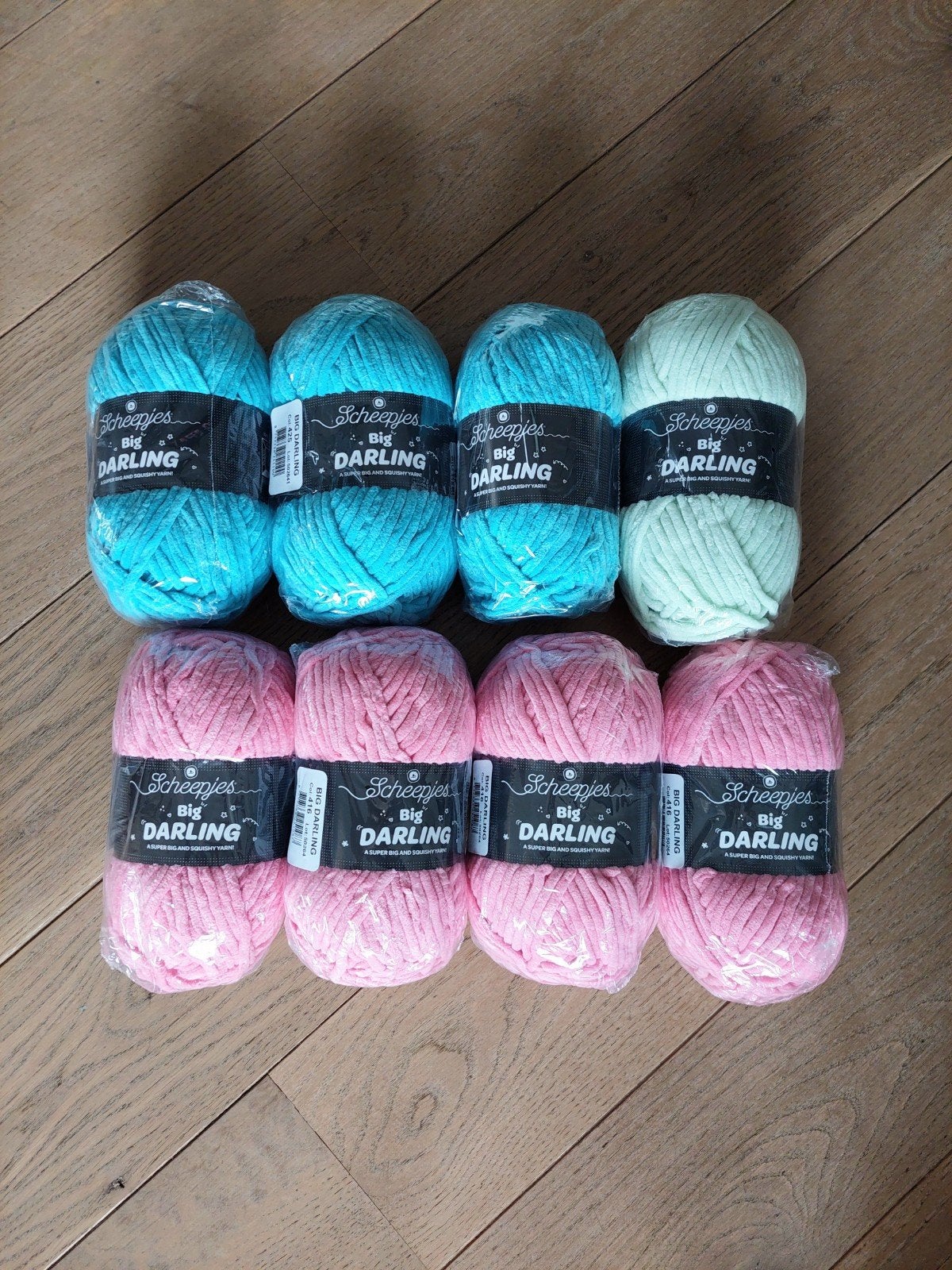 scheepjes big darling 8 bollen, Ophalen of Verzenden, Nieuw, Breien of Haken, Wol of Garen