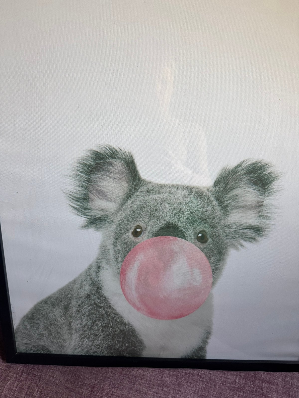 Grote zwarte fotolijst met poster 50x70, Ophalen, Zo goed als nieuw, Kunststof