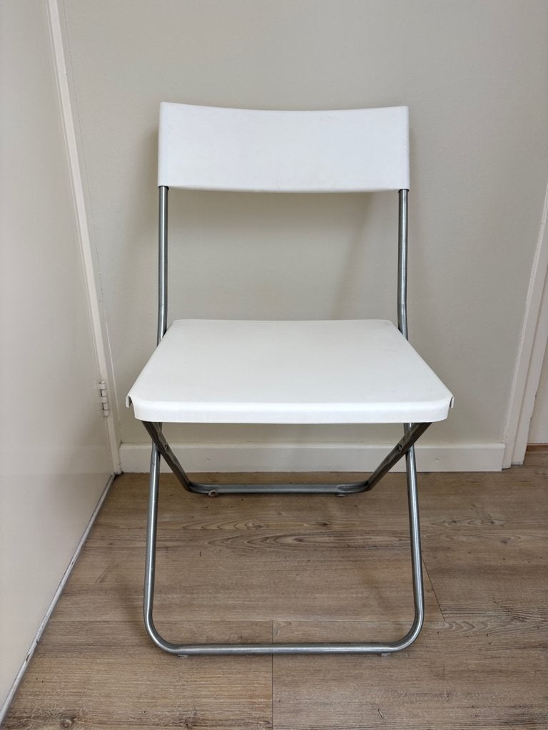 Ikea witte stoelen inklapbaar 11 stuks, Huis en Inrichting, Ophalen, Gebruikt, Wit, Metaal