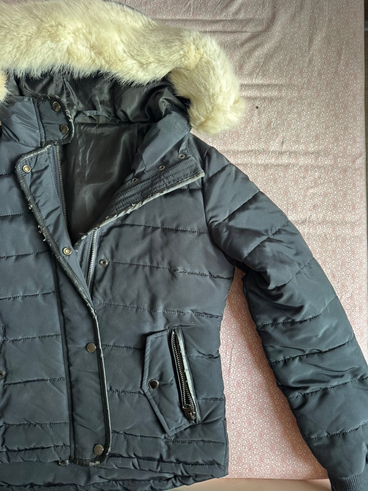 Topshop winter jas, Ophalen of Verzenden, Gedragen, Maat 38/40 (M), Zwart