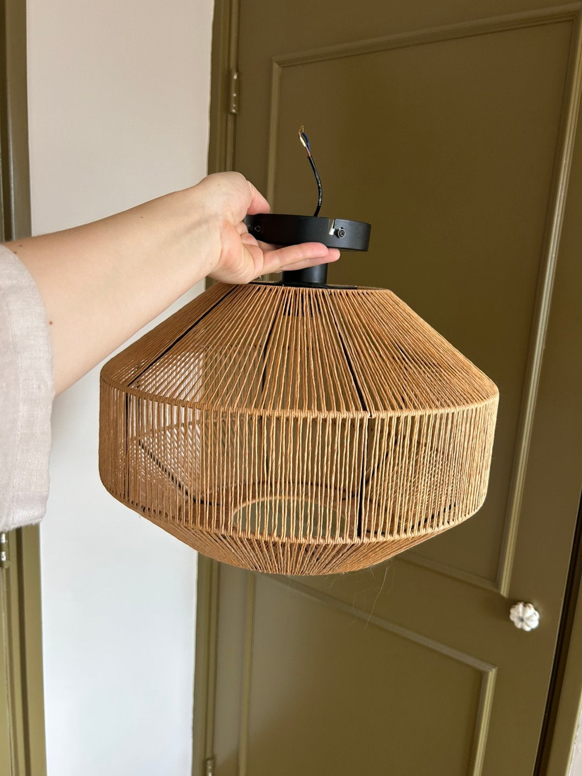 Plafondlamp Segi Naturel Kwantum, Huis en Inrichting, Ophalen, Zo goed als nieuw, Rond