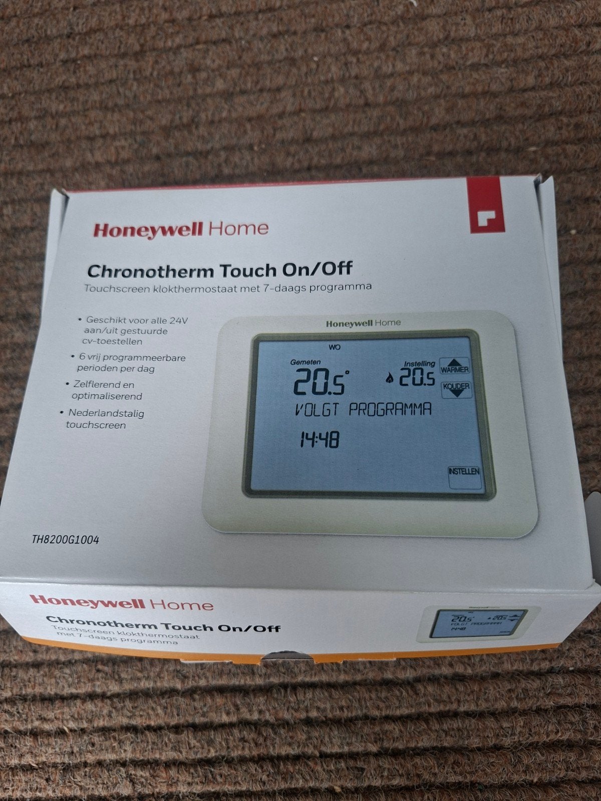 Honeywell Home Chronotherm Touch On/Off klokthermostaat, Doe-het-zelf en Verbouw, Ophalen of Verzenden, Slimme thermostaat, Zo goed als nieuw