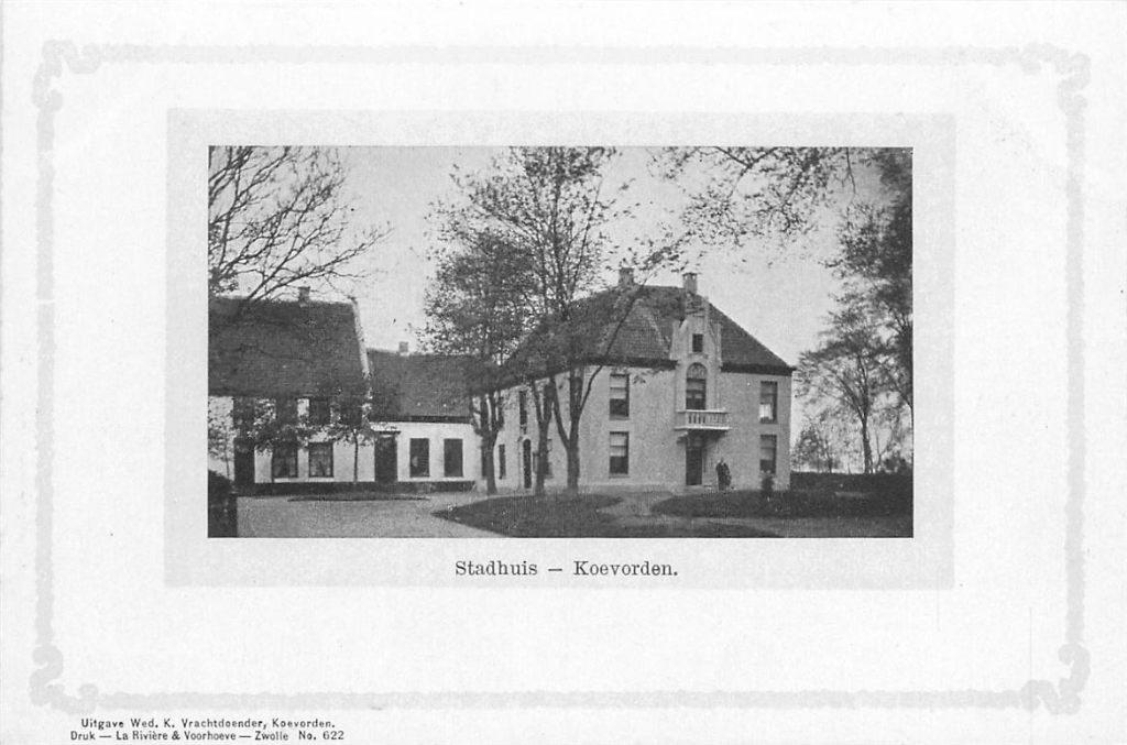 701-288-025 Coevorden Stadhuis, Verzamelen, Ansichtkaarten | Nederland, Verzenden, Voor 1920, Drenthe
