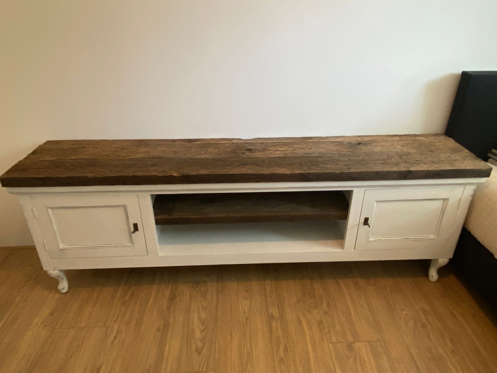 Supergave tv kast met massief treinwagon delen., Ophalen, Zo goed als nieuw, 200 cm of meer, Minder dan 100 cm