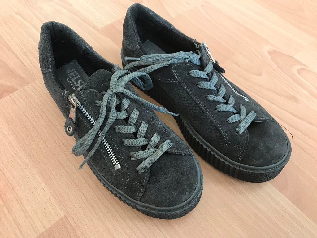 Cafe moda sneakers zgan, maat 37, leer, Ophalen of Verzenden, Zo goed als nieuw, Grijs, Sneakers of Gympen