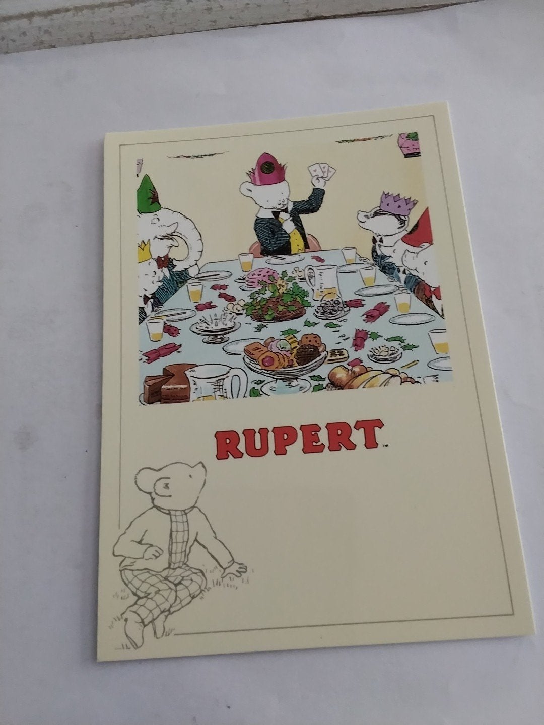 Rupert de Beer Ansichtkaart - Feesttafel, Verzamelen, Ansichtkaarten | Themakaarten, Ophalen of Verzenden