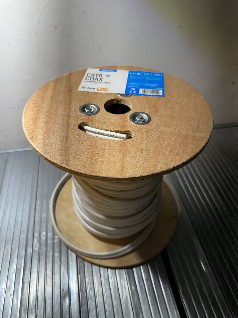 Ethernet Cat6 + COAX combinatie kabel 29 meter, Ophalen of Verzenden, Nieuw