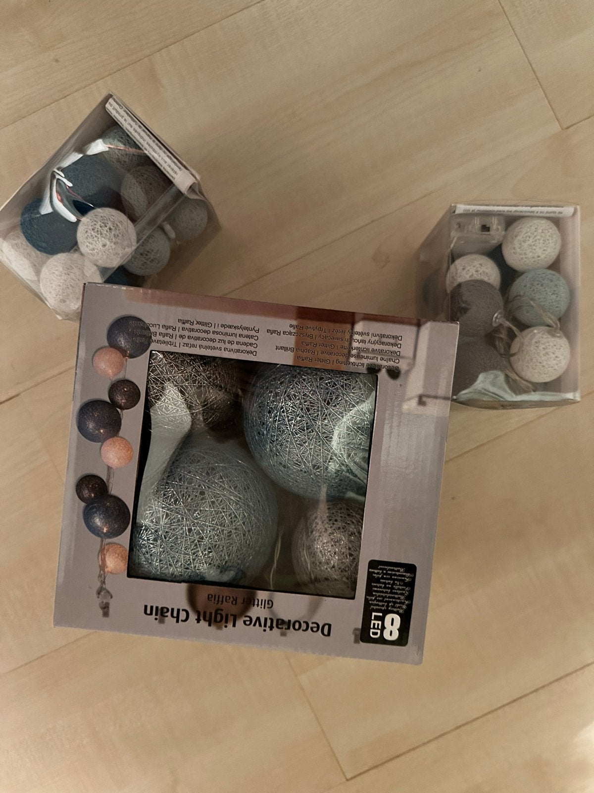 Sfeervolle blauwe tint LED lichtsnoeren op batterijen, Ophalen, Nieuw