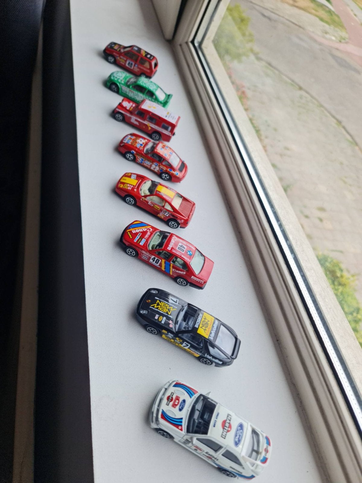 Verzameling van 8 raceauto modelauto's - Burago, Made in Ita, Ophalen of Verzenden, Zo goed als nieuw