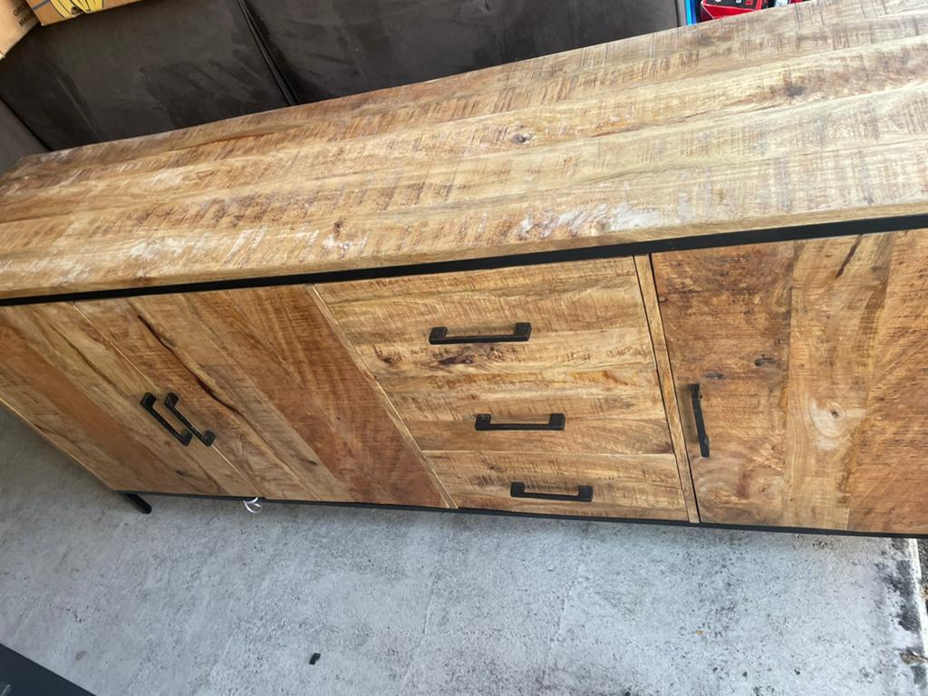 Complete Eetkamerset: Dressior, Tafel, Stoelen & Bankje, Huis en Inrichting, Kasten | Dressoirs, Ophalen, Gebruikt, 150 tot 200 cm