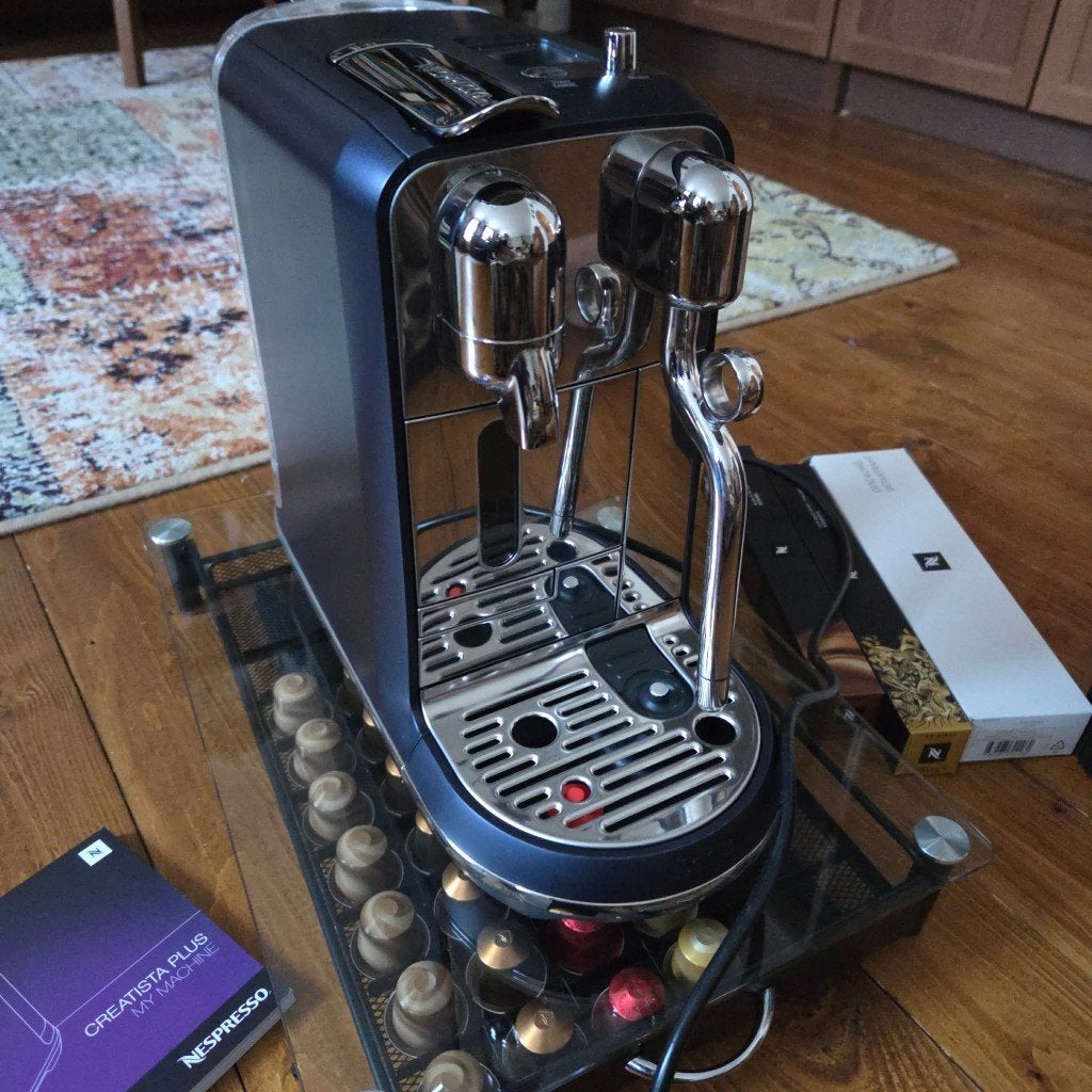 Nespresso Creatista plus (blauw), Witgoed en Apparatuur, Koffiezetapparaten, Koffiepads en cups, Koffiemachine, Ophalen