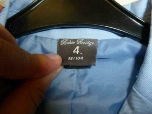 Baker Bridge licht blauw blazer jasje goud 98-104 nr 26417, Baker Bridge, Meisje, ., Ophalen of Verzenden