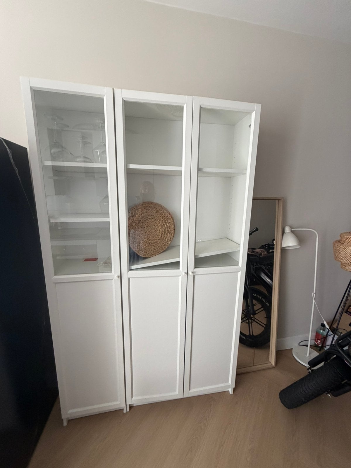 Ikea billy oxberg vitrine kast., Huis en Inrichting, Ophalen, 200 cm of meer, 50 tot 100 cm, Zo goed als nieuw