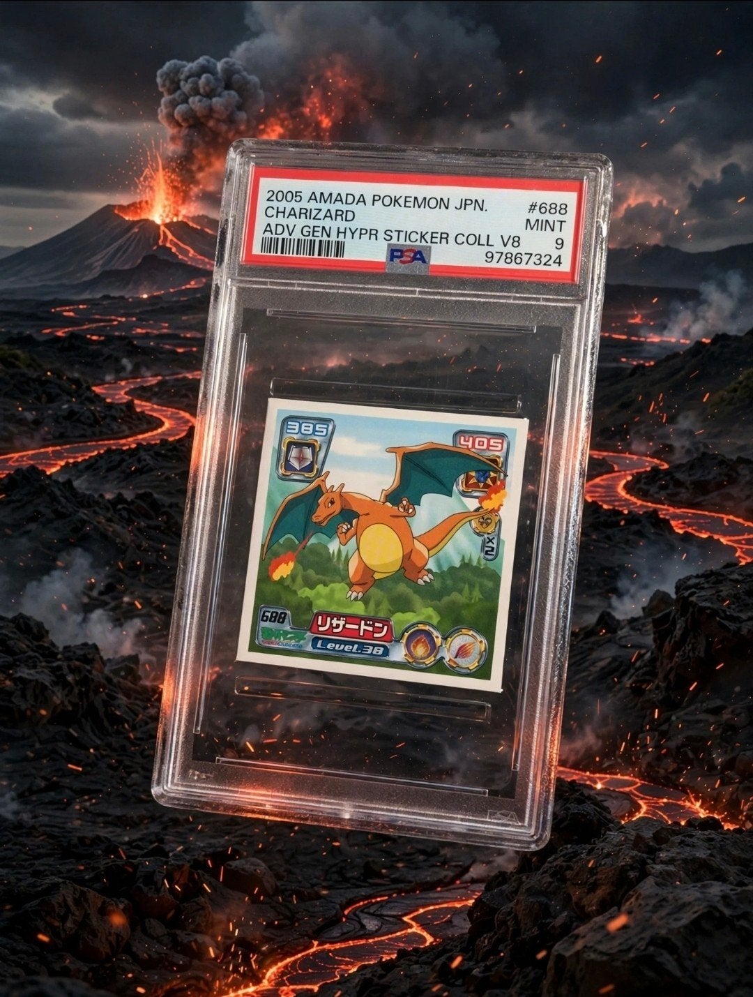 Pokémon charizard hyper advanced gen. Japanese psa9 mint, Ophalen of Verzenden