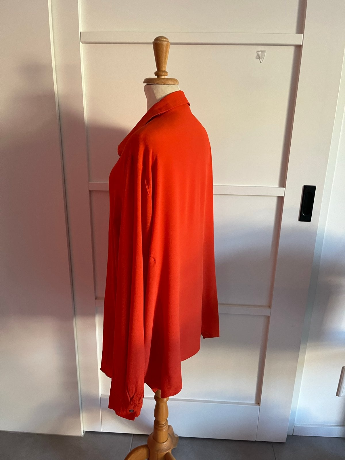 Elena Miro Oranje zijden Blouse 44 46, Ophalen of Verzenden, Zo goed als nieuw, Maat 46/48 (XL) of groter, Oranje