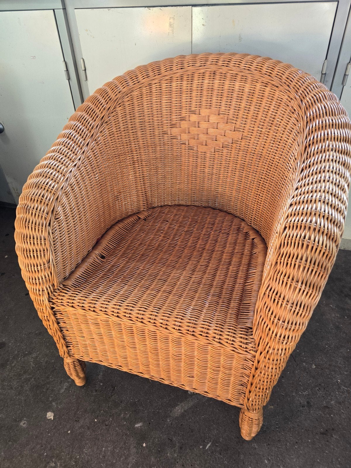 Rotan fauteuil - Comfortabele stoel met klein gaatje, Ophalen, Gebruikt, Overige kleuren, Riet of Rotan