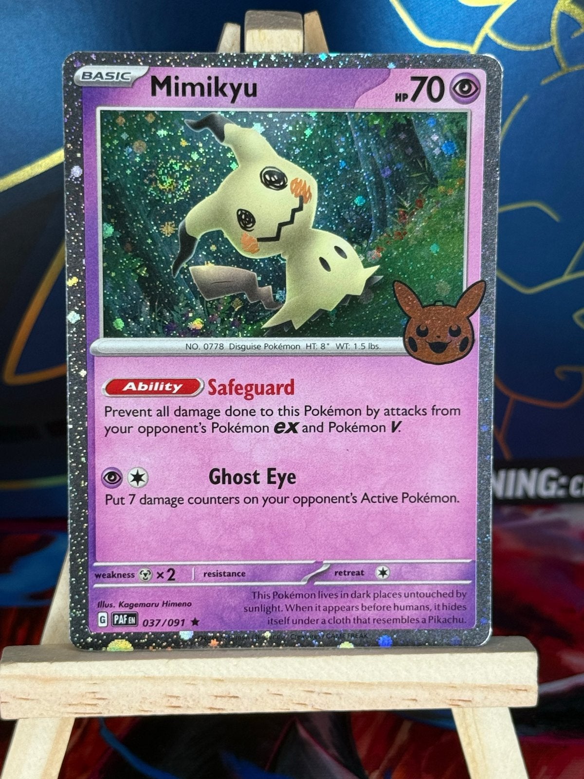 Mimikyu #37 | Pokemon Trick or Trade 2024, Ophalen of Verzenden, Zo goed als nieuw, Losse kaart, Foil