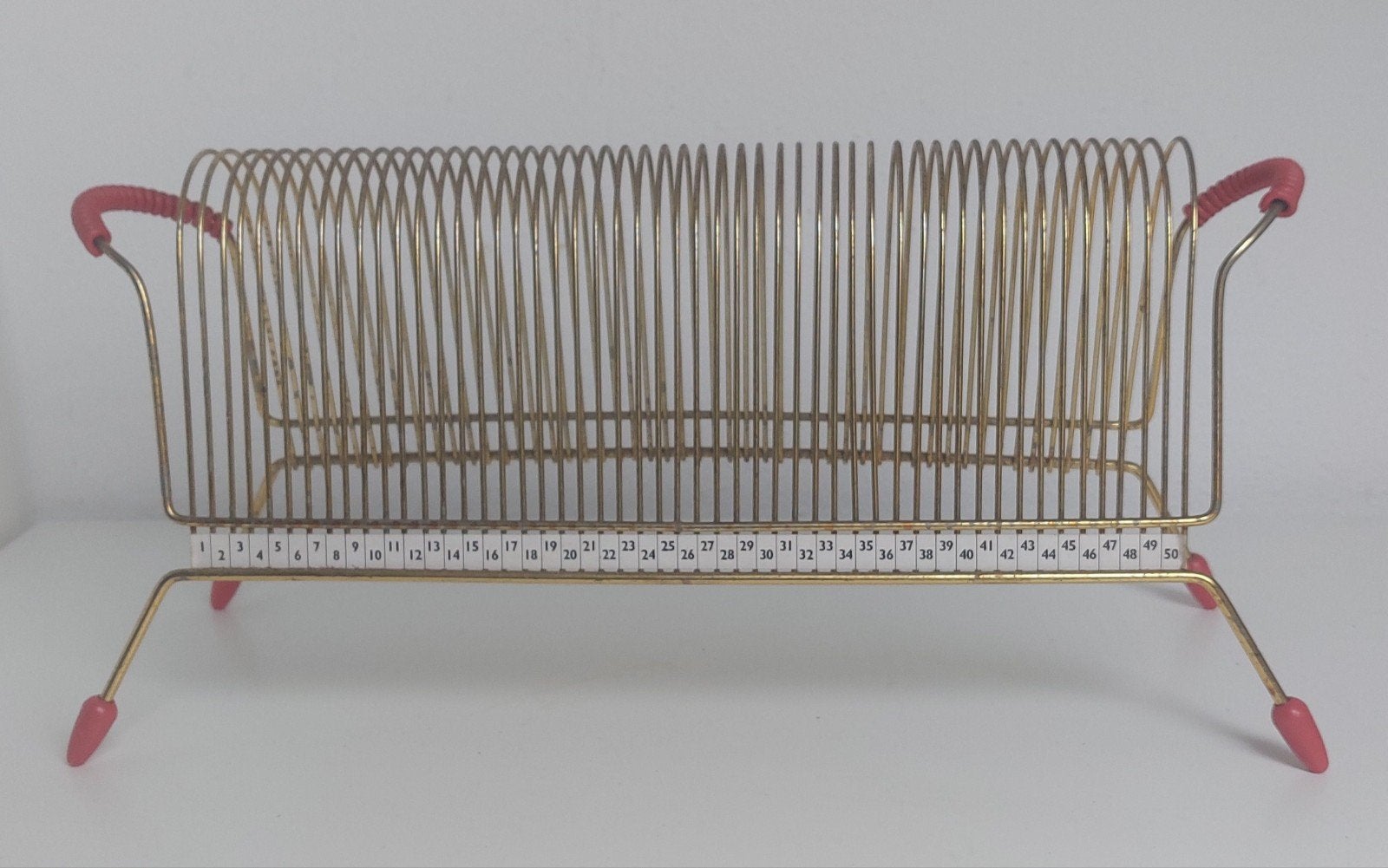 Vintage goudkleurige platenhouder, Ophalen of Verzenden, Huis en Inrichting