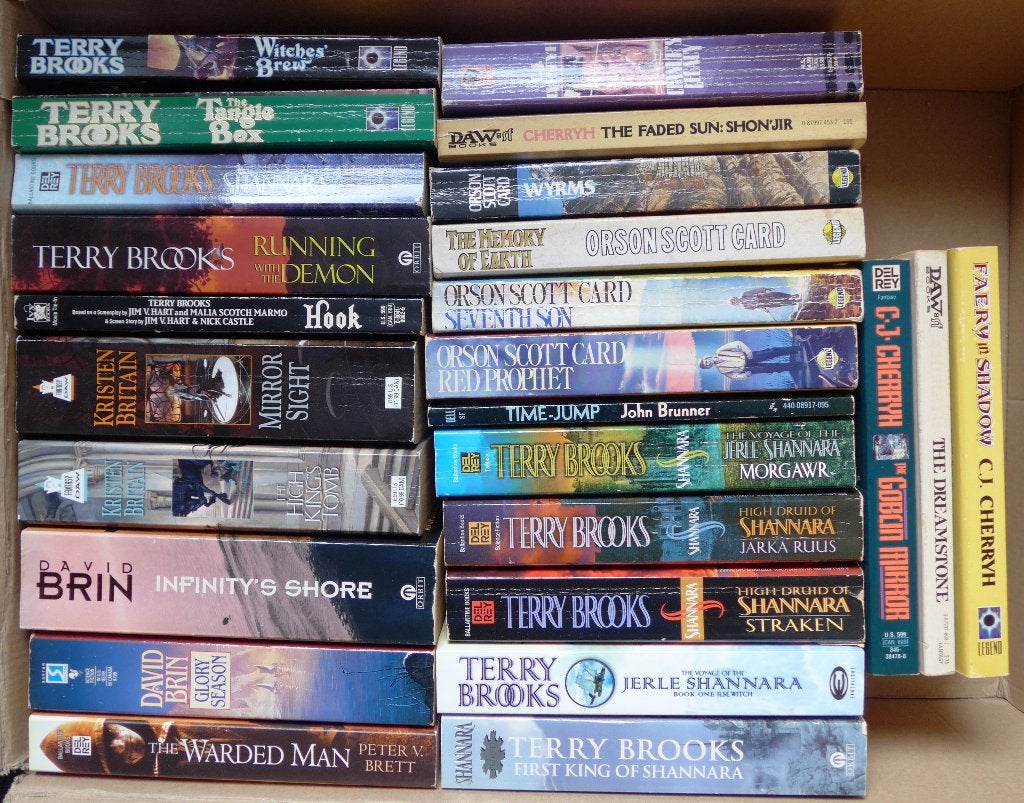 SF & Fantasy Brett, Brin, Brooks, Card, Cherryh po's (E), Ophalen, Gelezen, Diverse auteurs