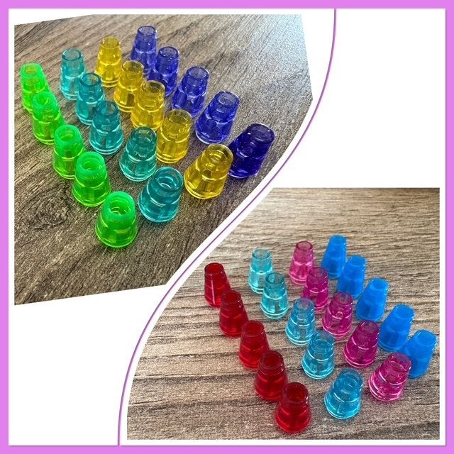 20 lego transparante kegeltjes in div. kleuren, Ophalen of Verzenden, Nieuw, Accessoire, Lego