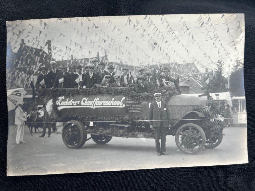 Apeldoorn Keekstra Chauffeursschool oude vrachtwagen, Ophalen of Verzenden, 1920 tot 1940, Ongelopen, Gelderland