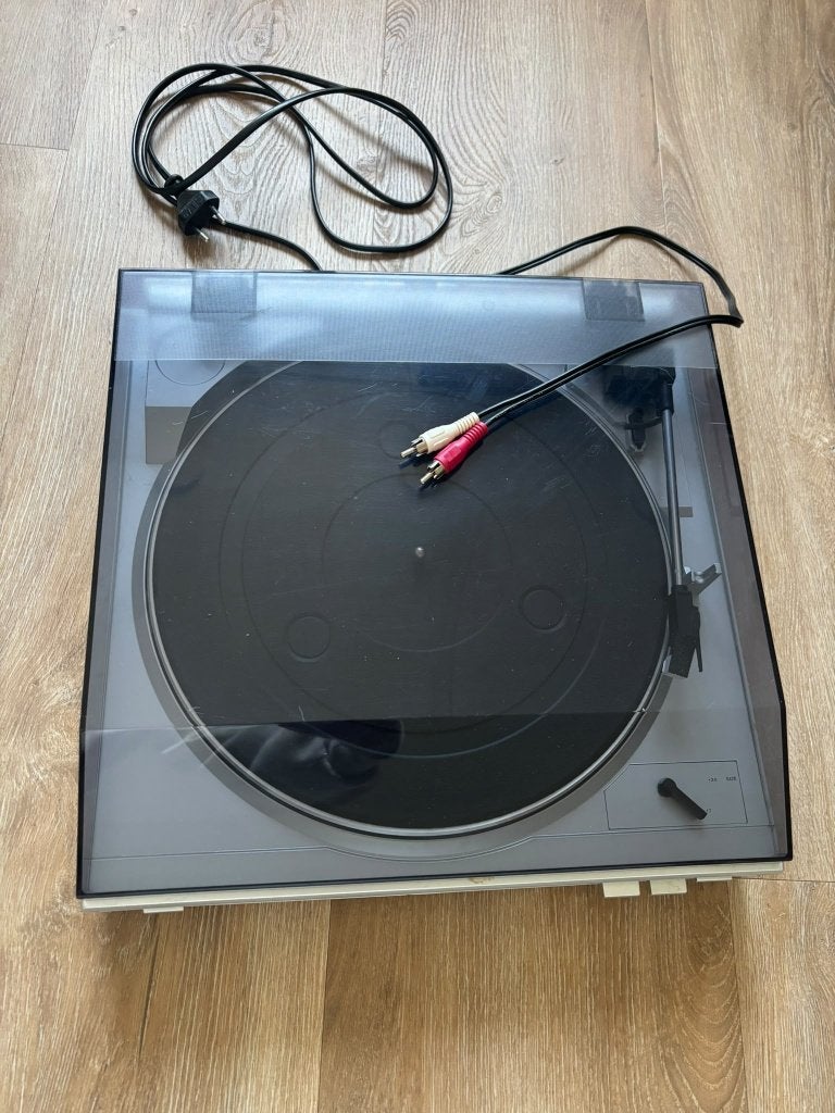 Vintage HEMA platenspeler met tulp aansluiting, Audio, Tv en Foto, Ophalen, Gebruikt, Platenspeler, Overige merken
