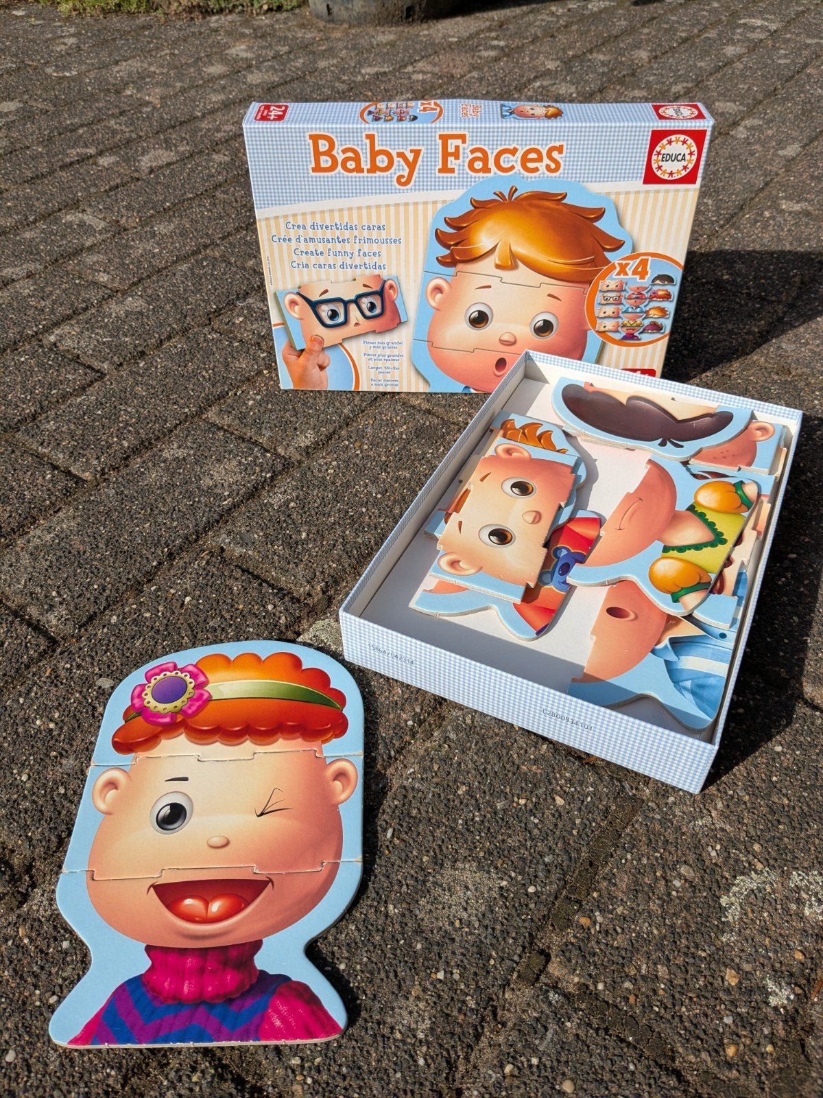 Educa Baby Faces Puzzel - Creëer grappige gezichten, Ophalen of Verzenden, Gebruikt, Overige typen