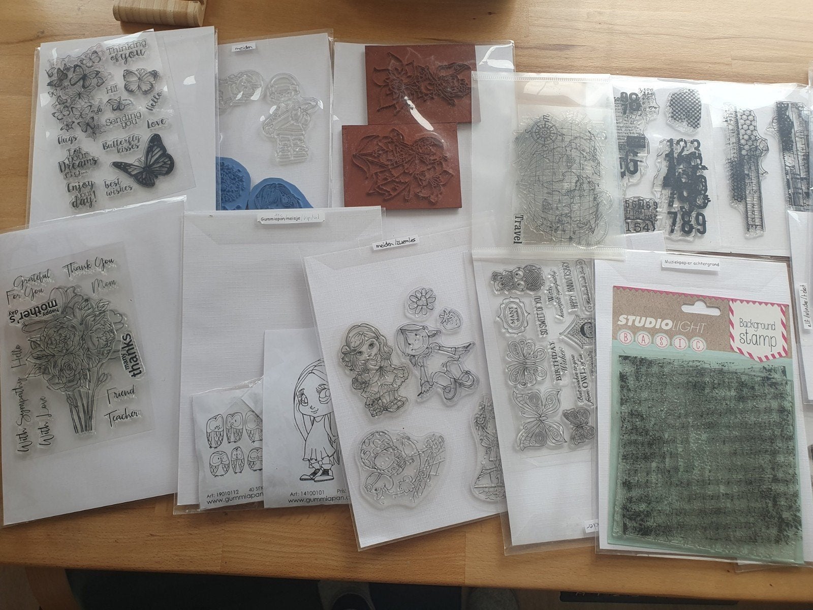 Grote collectie Clearstamps en Stempels (ca. 90+ stuks), Hobby en Vrije tijd, Ophalen of Verzenden, Zo goed als nieuw, Clearstamp