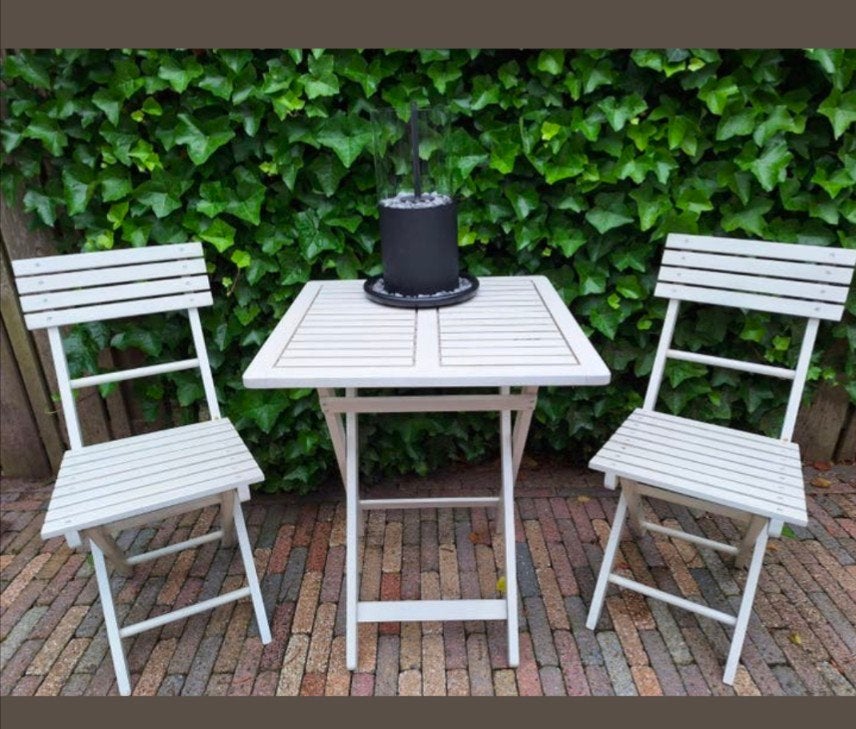 Nieuwe bistroset, Tuin en Terras, Tuinsets en Loungesets, Bijzettafel, Nieuw, Tuinset, Hout