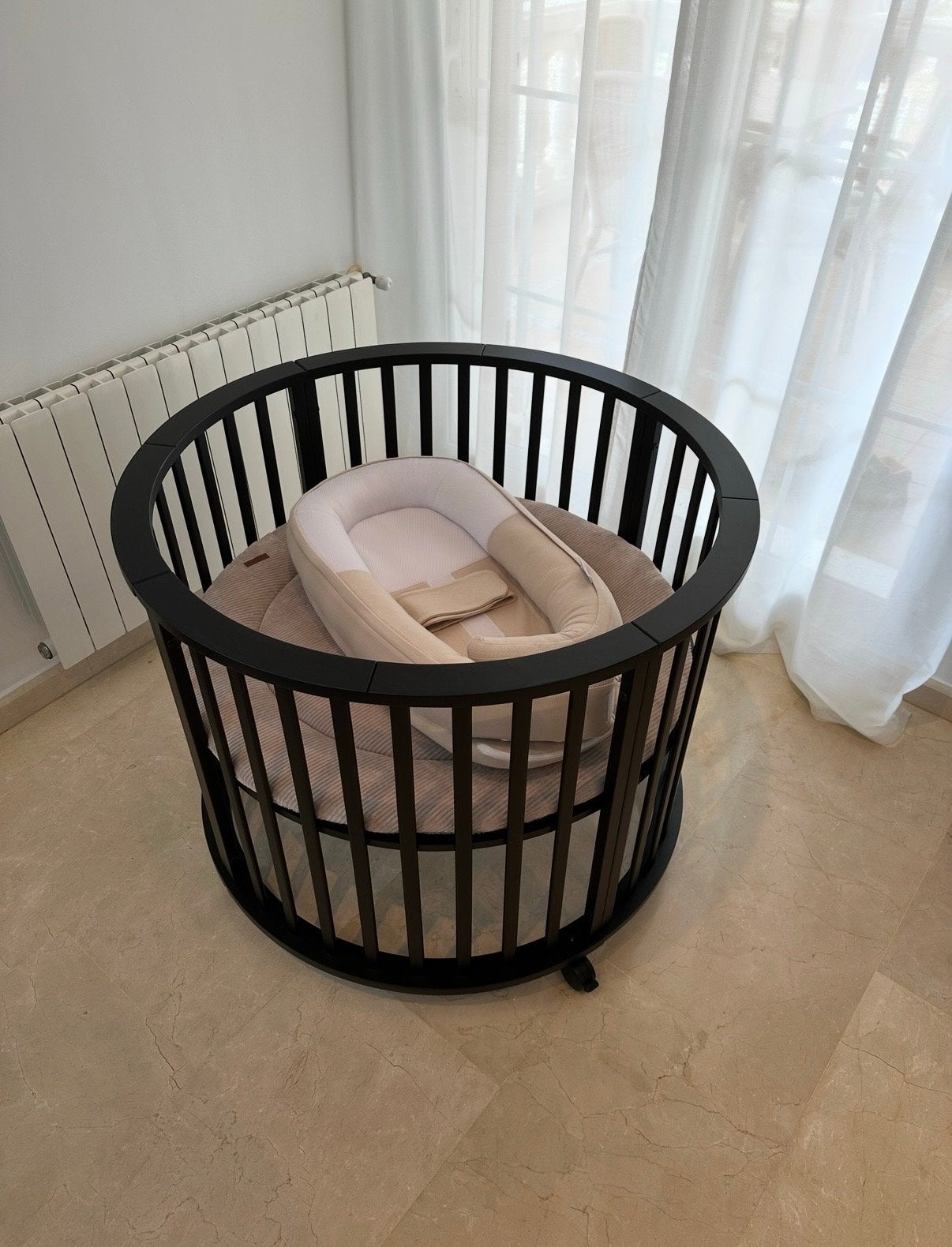 Bopita Box Rondo Mat Zwart - Rond en Verstelbaar, Kinderen en Baby's, Ophalen, Zo goed als nieuw, Rond, In hoogte verstelbaar